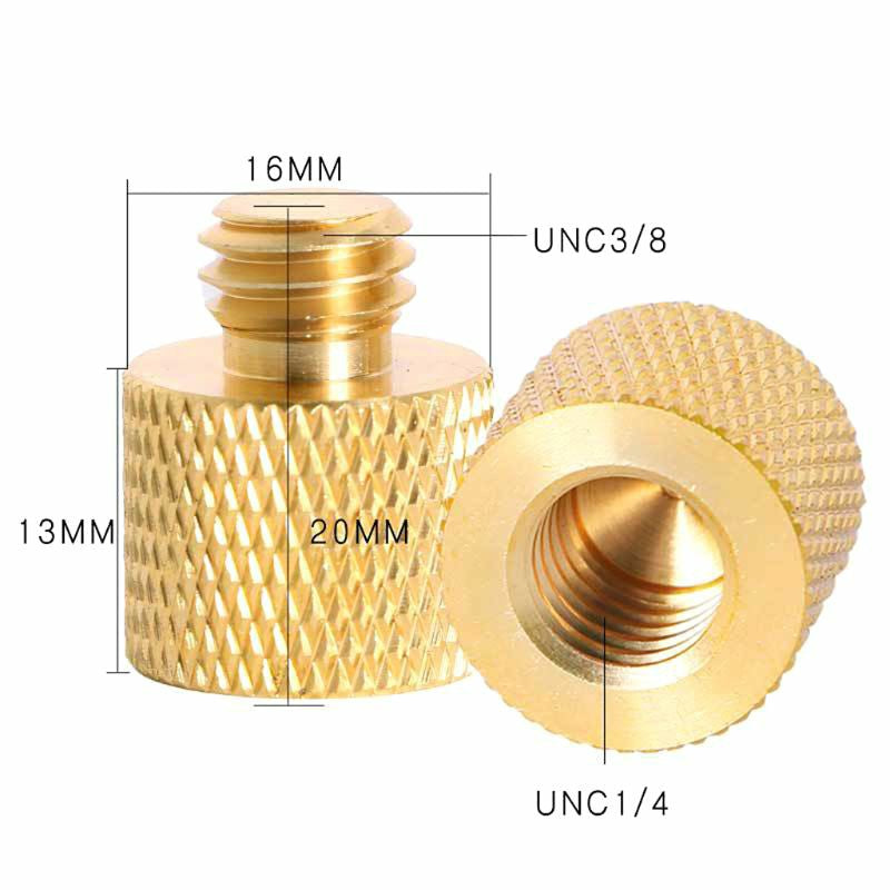 Camera Screw 1/4 inch to 3/8 inch Conversion Quick Release Screw Tripod Mount Adapter for DSLR Camera