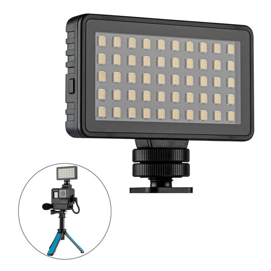 Uniqkart Portable Vlog Fill LED Light Cold Shoe Mini Video Light with Color Filter