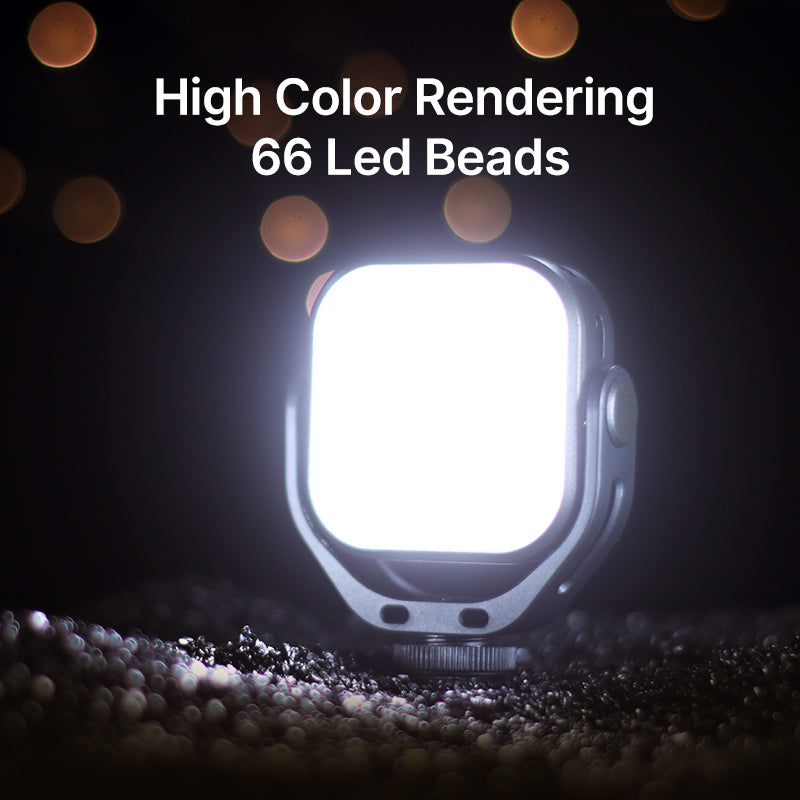 VIJIM VL66 360 Degree Bi-color Rotary Fill Light LED Video Light Mini Rechargeable Dimmable Camera Light