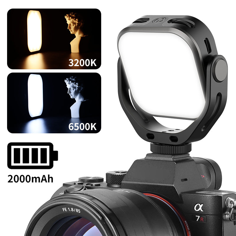 VIJIM VL66 360 Degree Bi-color Rotary Fill Light LED Video Light Mini Rechargeable Dimmable Camera Light