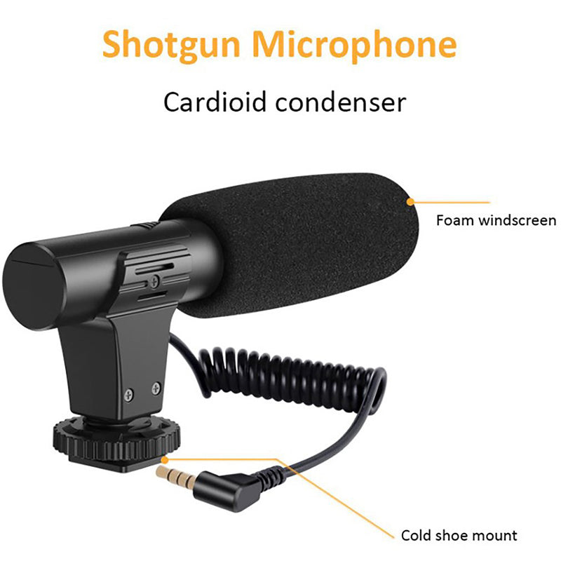 KIT-01LM Livestream Tripods Stand Fill Light + Microphone + Tripod Set for Video Meeting / Outdoor Live Streaming / Vlog