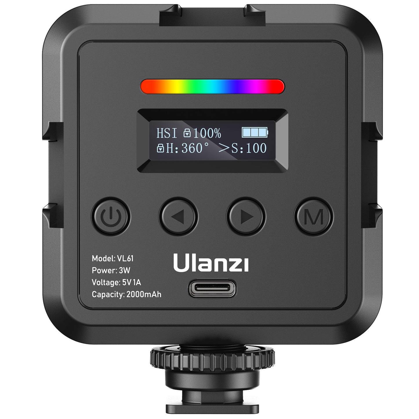 Uniqkart VL61 RGB Portable Rechargeable Photography Fill Light Camera LED Lamp