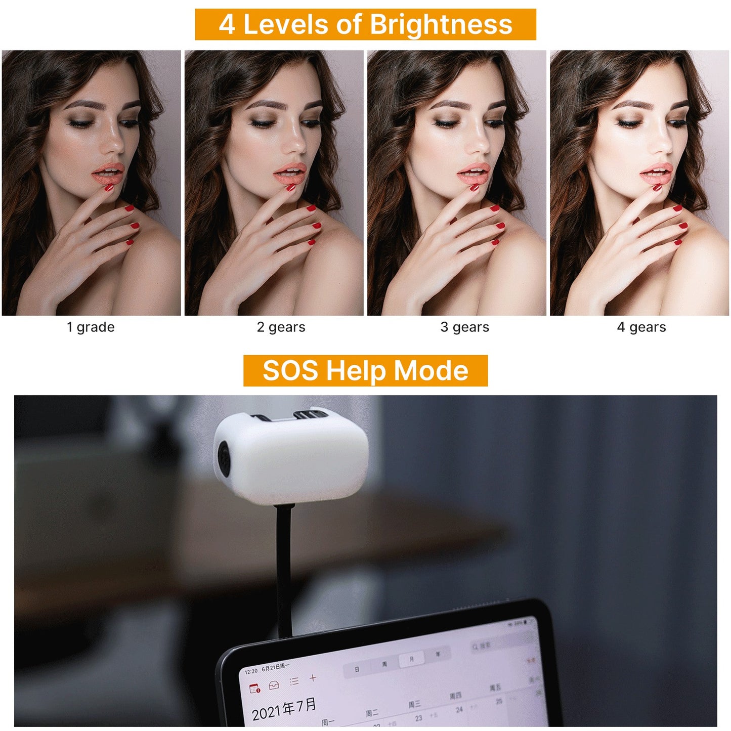 VIJIM CL12 Video Conference Light with Suction Cup Adjustable LED Video Lamp Webcam Light for Livestream Youtube