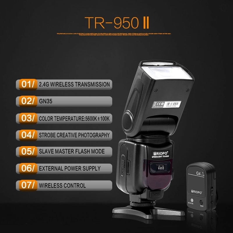 Uniqkart TR-950 II Flash Light Speedlite Flash Trigger for Shooting Photography