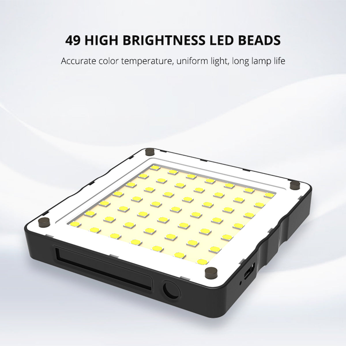 Yelangu LED49 Portable Photography Video Light Live Broadcast Touch Control Fill Light with  4 Color Platform