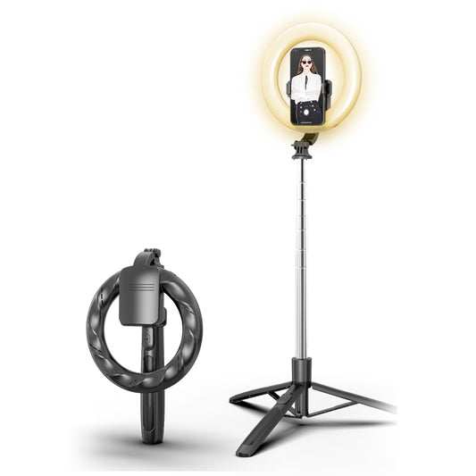 Uniqkart US-ZB241 8-inch LED Ring Light Photography Video Live Studio Fill light with Tripod Bracket Stand and Wireless Remote Control