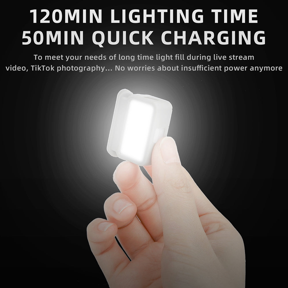 Uniqkart L375 for DJI OM 5/4/SE Gimbal Handheld Stabilizer Two-way Fill Light Vlog Video Recording LED Lamp with Charging Case
