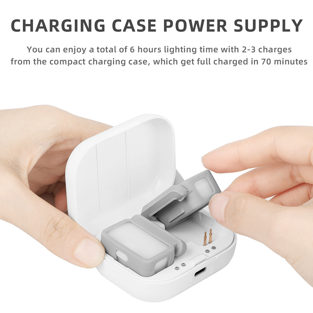 Uniqkart L375 for DJI OM 5/4/SE Gimbal Handheld Stabilizer Two-way Fill Light Vlog Video Recording LED Lamp with Charging Case