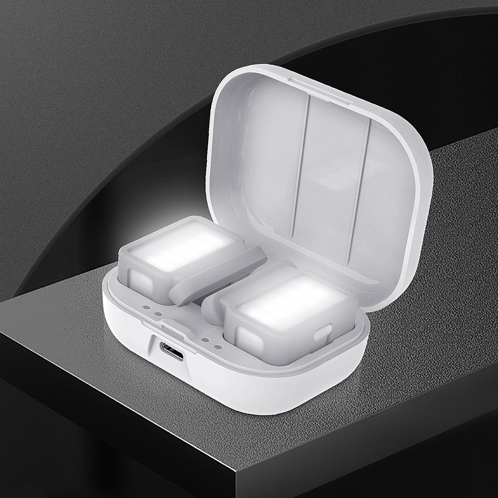 Uniqkart L375 for DJI OM 5/4/SE Gimbal Handheld Stabilizer Two-way Fill Light Vlog Video Recording LED Lamp with Charging Case