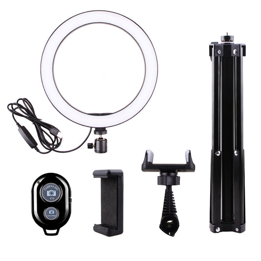Ring Fill Light Set [Ring Light+160cm Tripod Stand+Phone Bracket+Bluetooth Remote Controller]