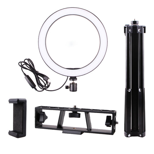 Ring Photography Fill Light Set [Ring Light+160cm Tripod Stand+2 Phone Clip Brackets]