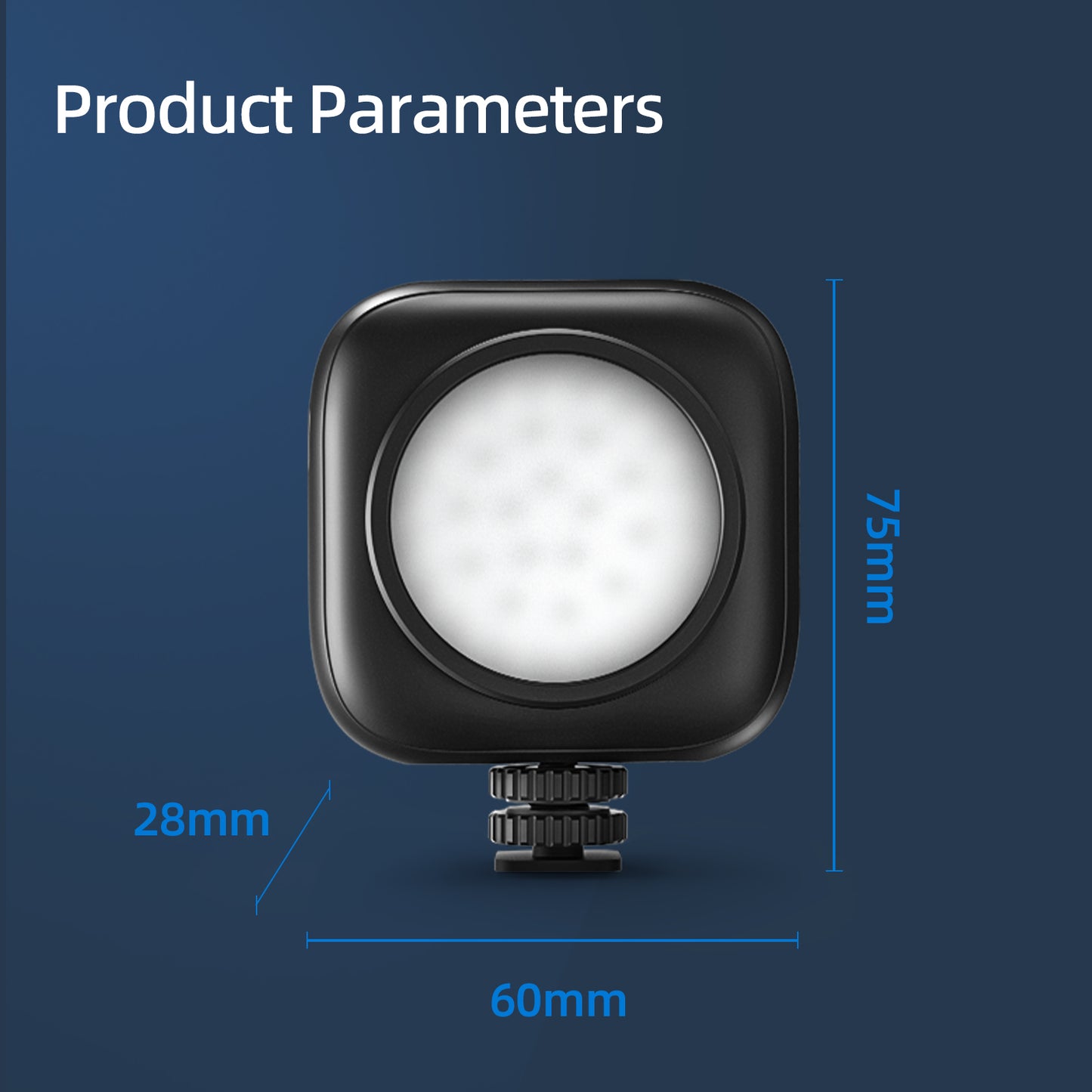 Uniqkart TE-BGD-001 LED Video Fill Light Photography Lighting with Cold Shoe 1/4 Screw Hole for Smartphone DSLR SLR Action Camera