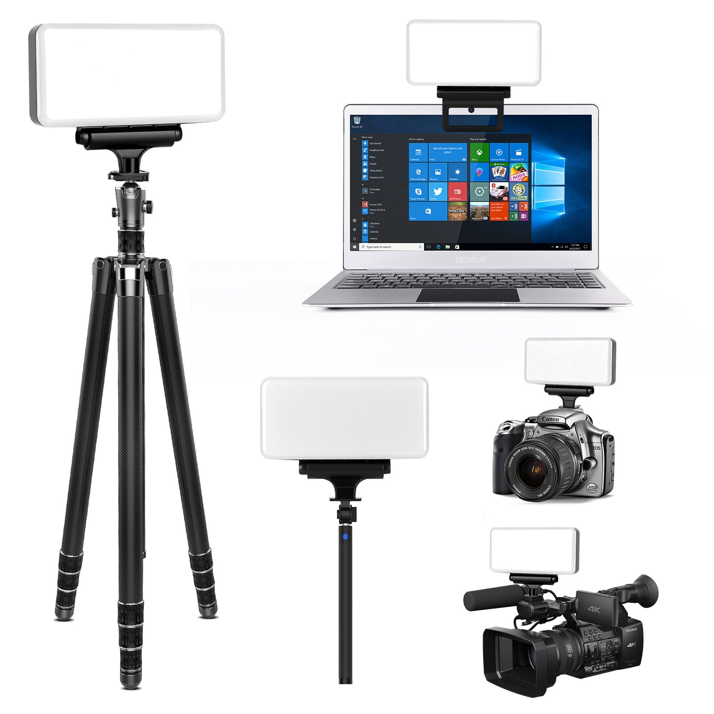 Z1 LED Video Light Panel 2600K-6000K 10 Levels Dimmable Photography Lighting Photo Studio Fill Lamp