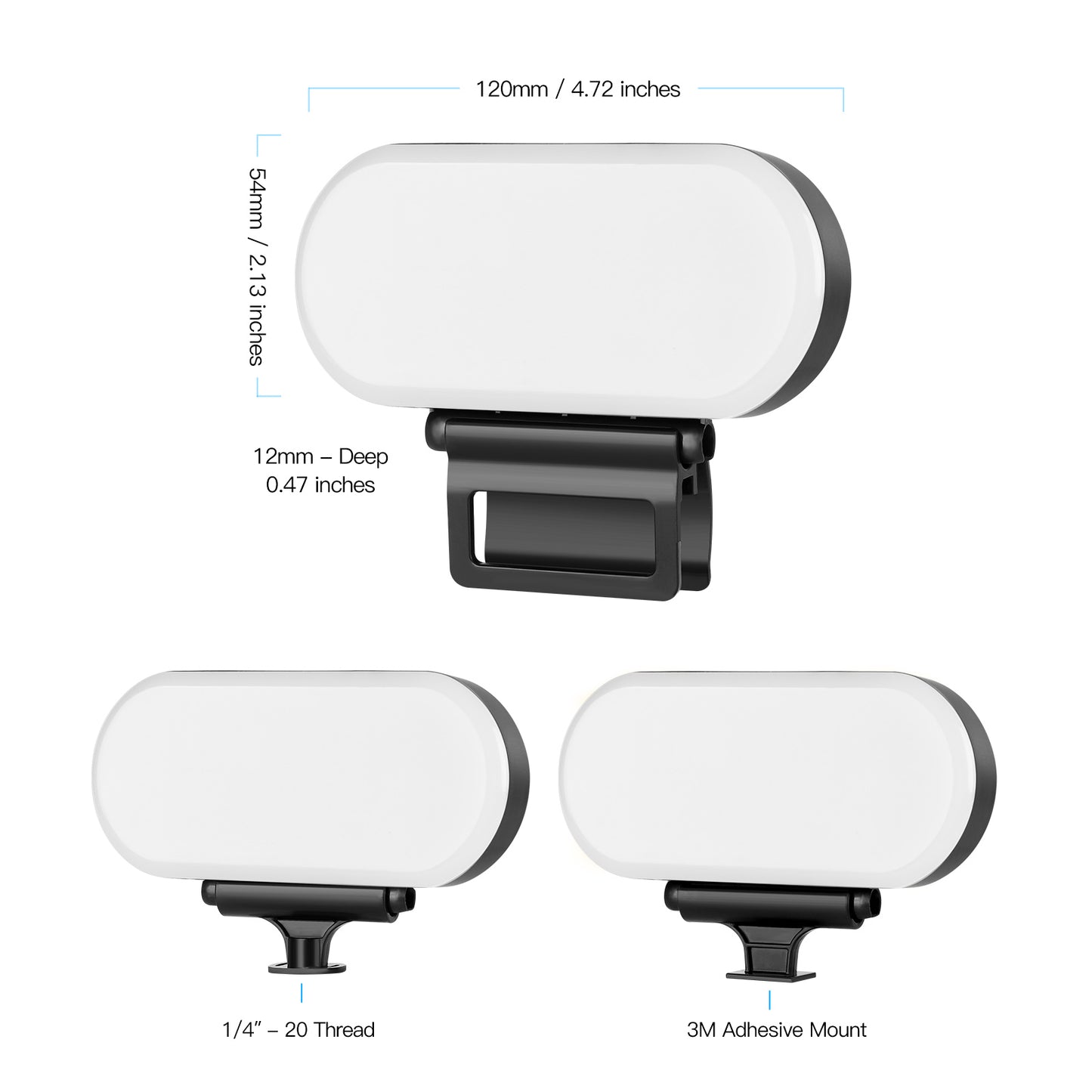 Z2 Oval LED Video Light Panel 3 Lighting Modes Bi-color Dimmable Live Stream Video Photo Fill Lamp with Adapters