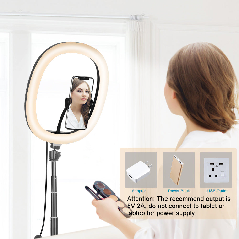 RMD-11 10 inch RGB LED Ring Light Selfie Photographic Lighting Dimmable Lamp with Control Tripod Stand