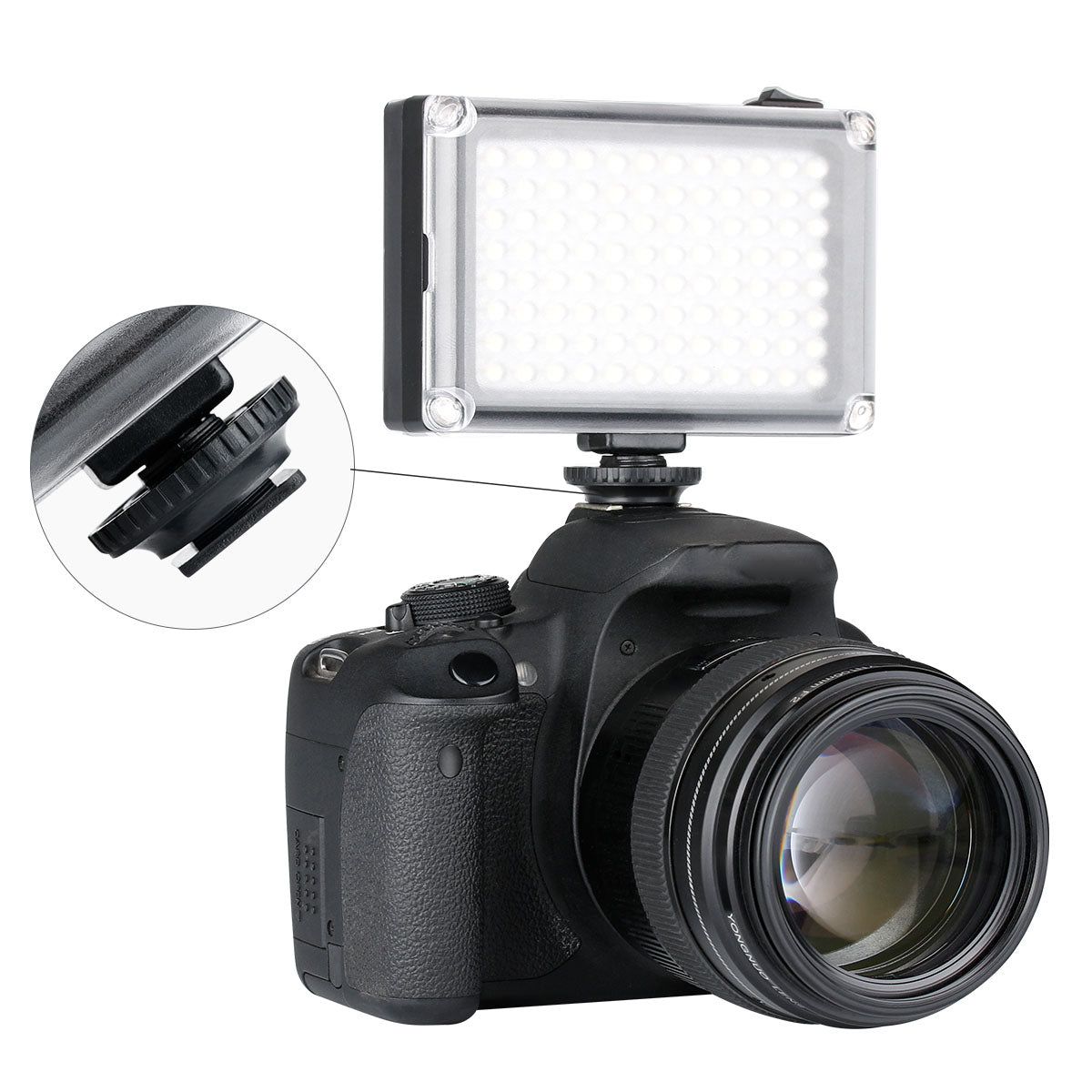 Uniqkart 96 LED Video Light Dimmable Bi-color Temperature Photographic Lighting for Youtube Live Streaming