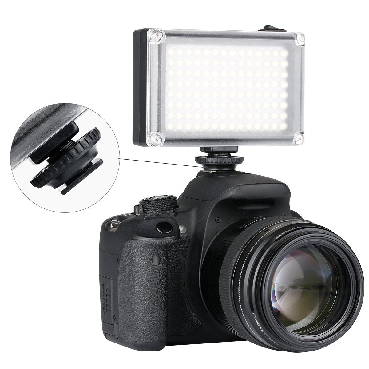 Uniqkart 112 LED Phone Video Light Photographic Lighting for Youtube Live Streaming Dimmable Bi-color Temperature LED Lamp