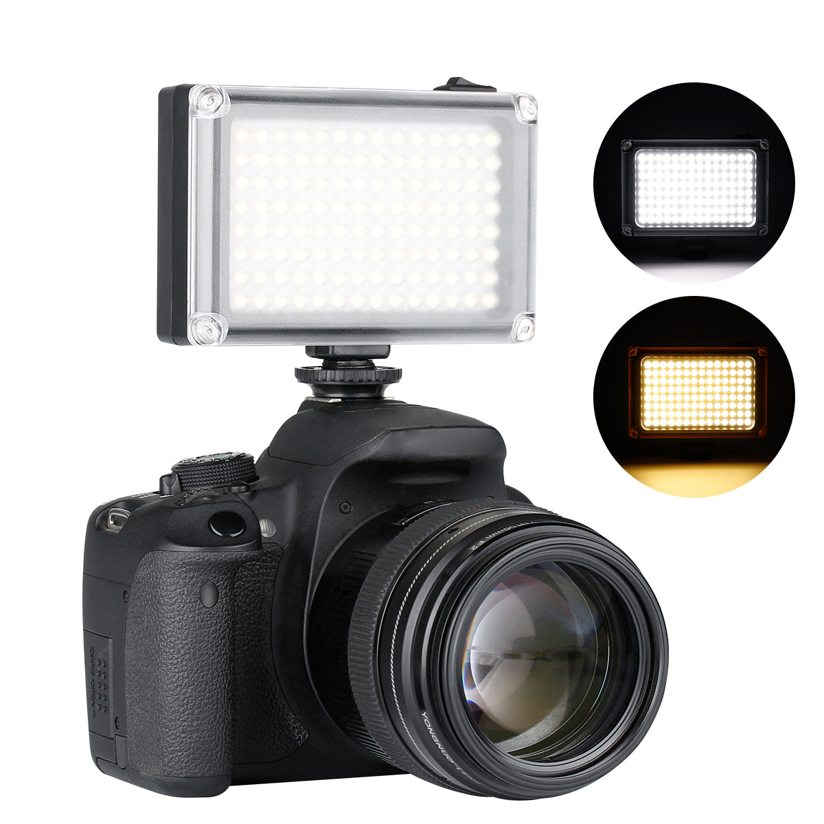 Uniqkart 112 LED Phone Video Light Photographic Lighting for Youtube Live Streaming Dimmable Bi-color Temperature LED Lamp