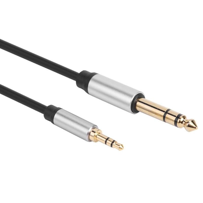 3m Stereo Aux Cable 3.5mm Male to 6.35mm Male TRS Jack Aux Conversion Cord for Mixer Amplifier