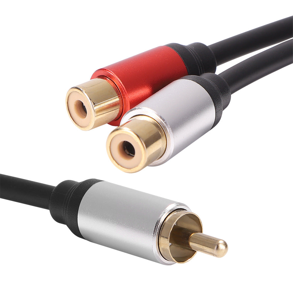 1RCA Male to 2RCA Female Audio Cable Adapter for DVD TV Laptop Portable RCA Audio Y Splitter Cable