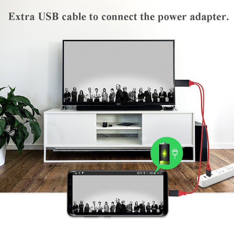 6.6ft/2m Type-C to HDMI Cable Adapter USB3.1 to HDMI Support USB Charging Type-C to HDMI Converter 4K*2K Compatible with 1080P 720P - Black