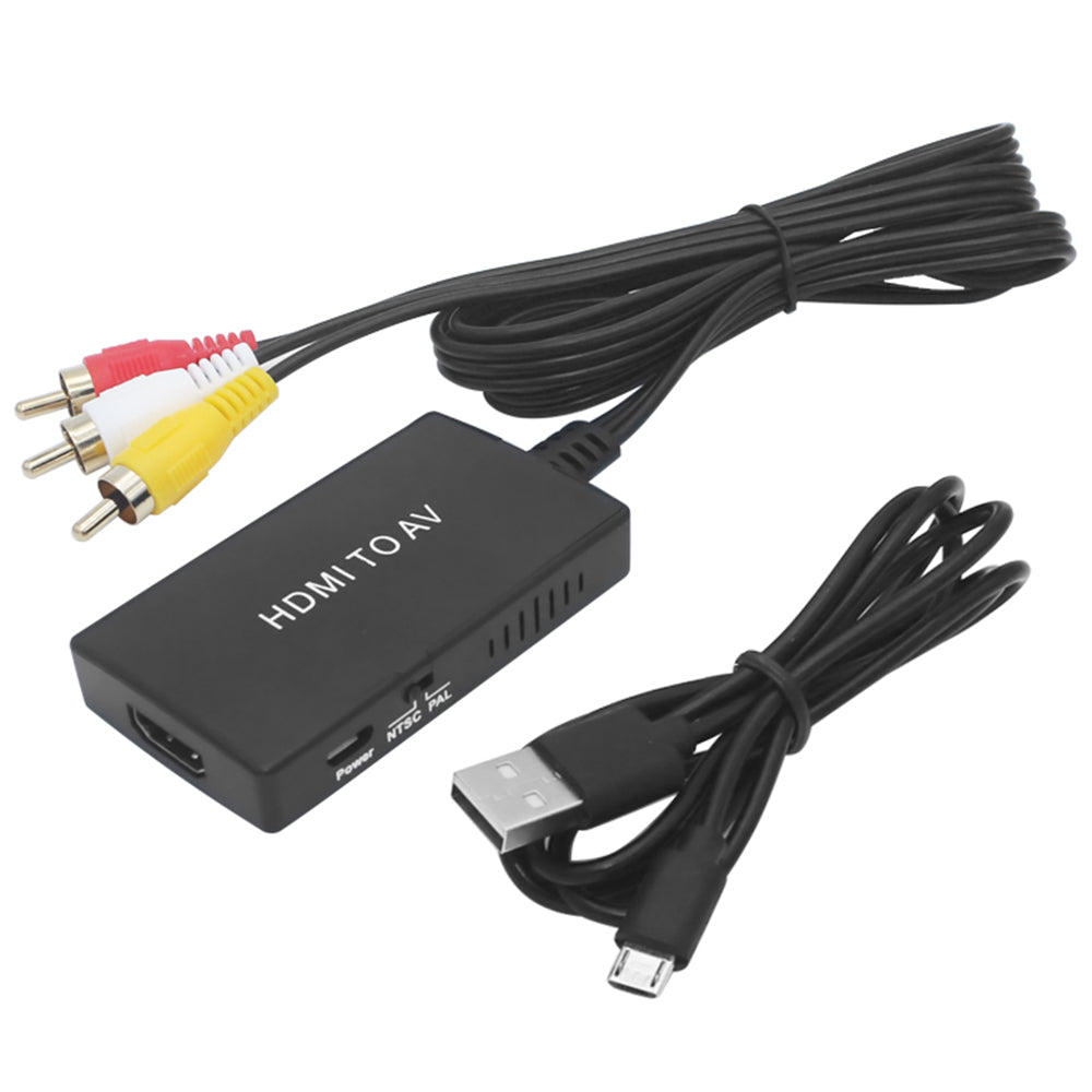1080P HDMI Port to RCA Converter AV Digital TV Adapter for Projectors TV Box Blue-Ray DVD
