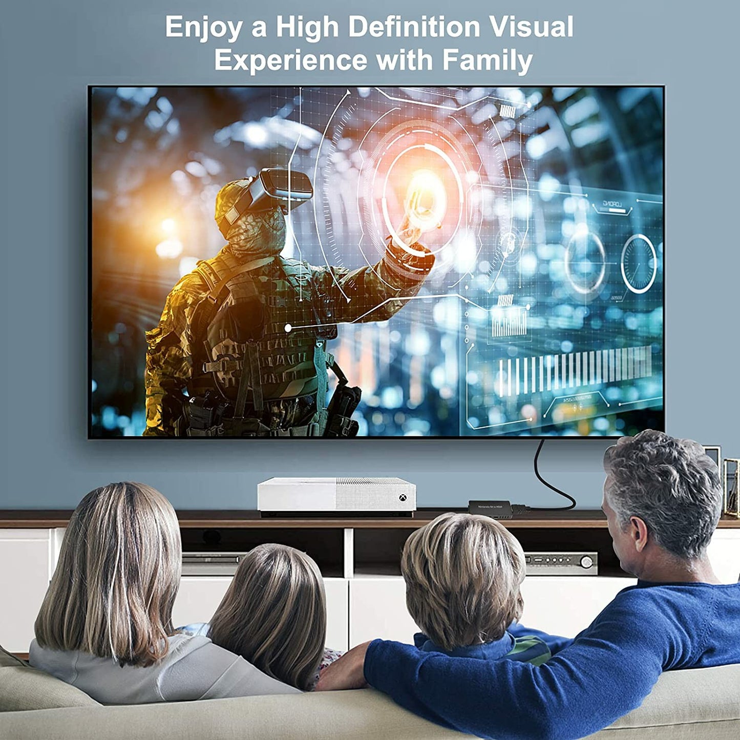 SCART to HDMI Converter Portable SCART Male to HDMI Female HD Adapter with Cable Support 720P/1080P