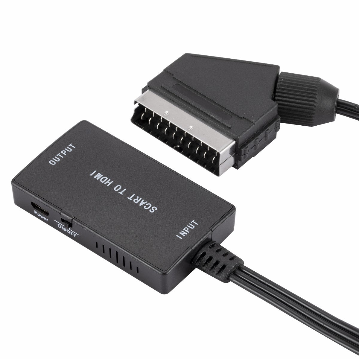 SCART to HDMI Converter Portable SCART Male to HDMI Female HD Adapter with Cable Support 720P/1080P