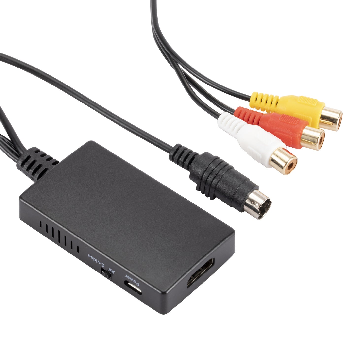 AV + Video to HDMI Adapter Svideo+Audio R/L to HDMI Converter Compatible with Nintendo 64/Wii/PS2/PS3