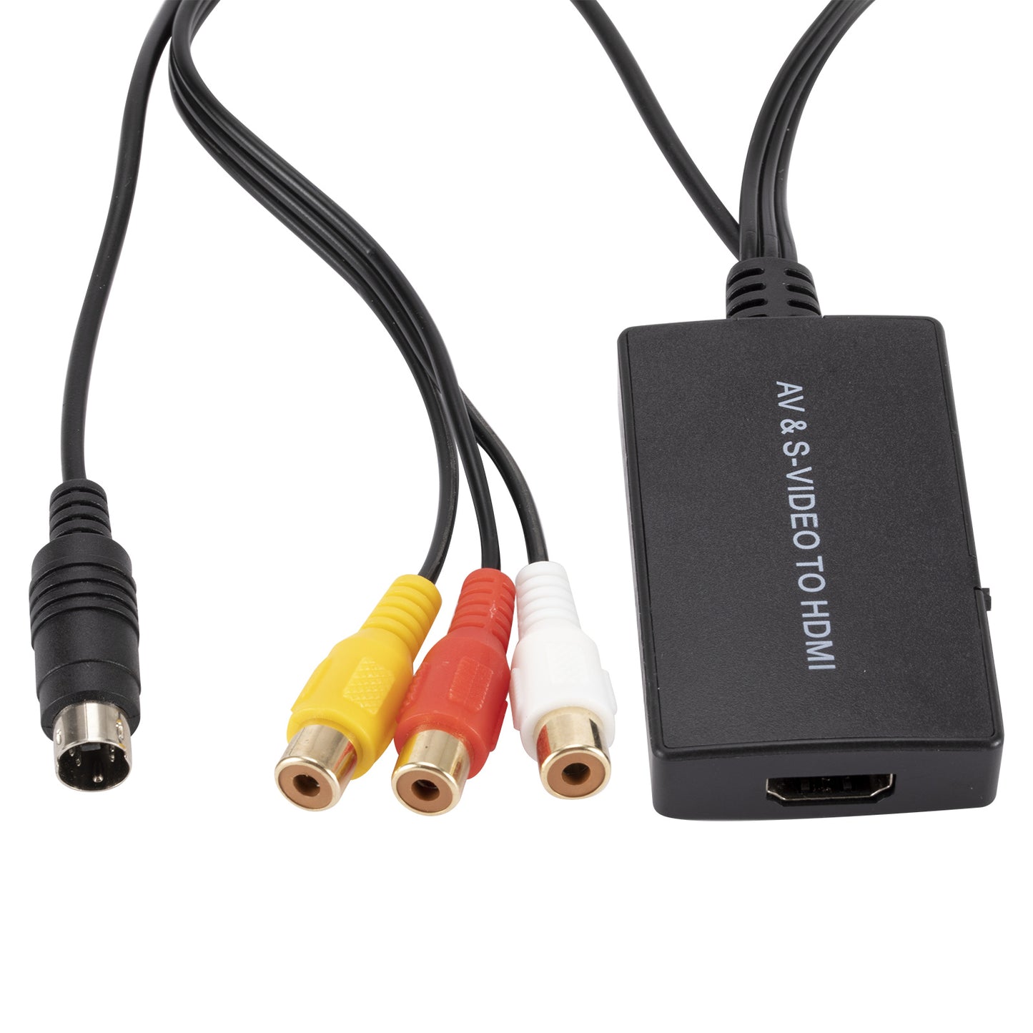 AV + Video to HDMI Adapter Svideo+Audio R/L to HDMI Converter Compatible with Nintendo 64/Wii/PS2/PS3