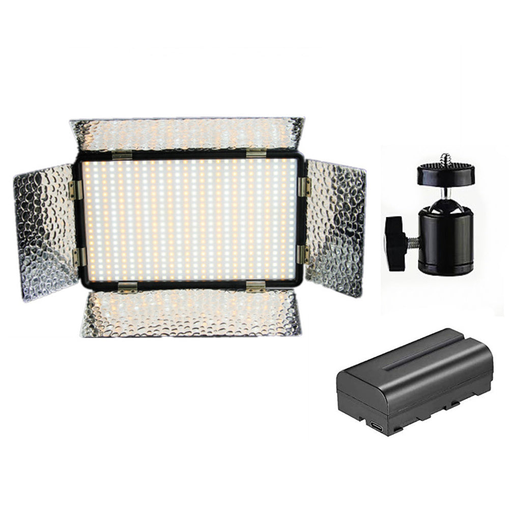 Portable LED Video Light 520 LEDs with 2500mAh NP-F550 Battery Fill Light for for Photo Studio Shooting