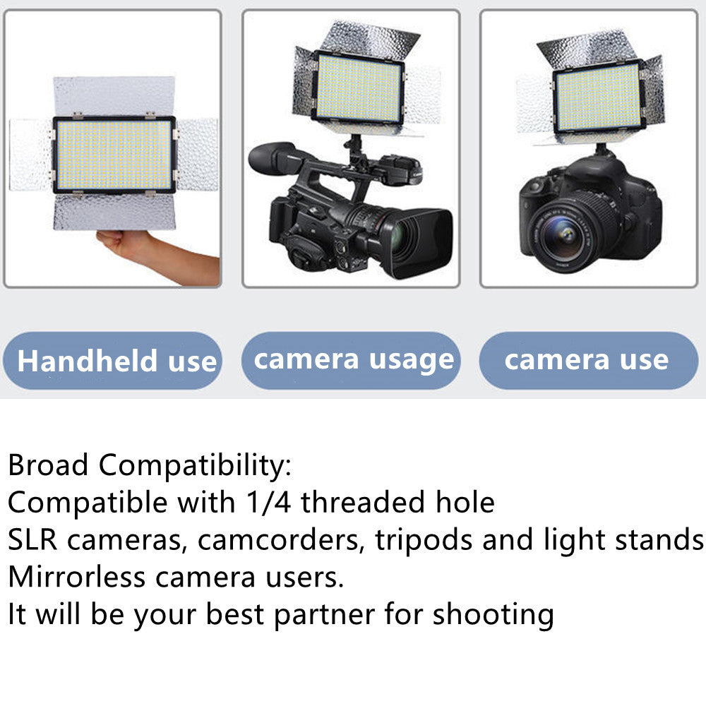 Portable LED Video Light 520 LEDs with 2500mAh NP-F550 Battery Fill Light for for Photo Studio Shooting