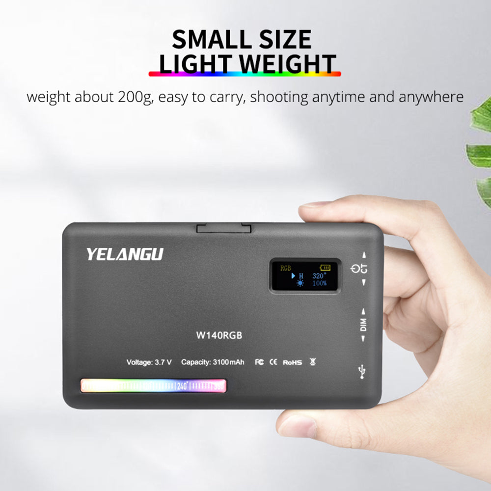 Yelangu RGB140 RGB Pocket Fill Light LED Video Light Portable Photography Lighting