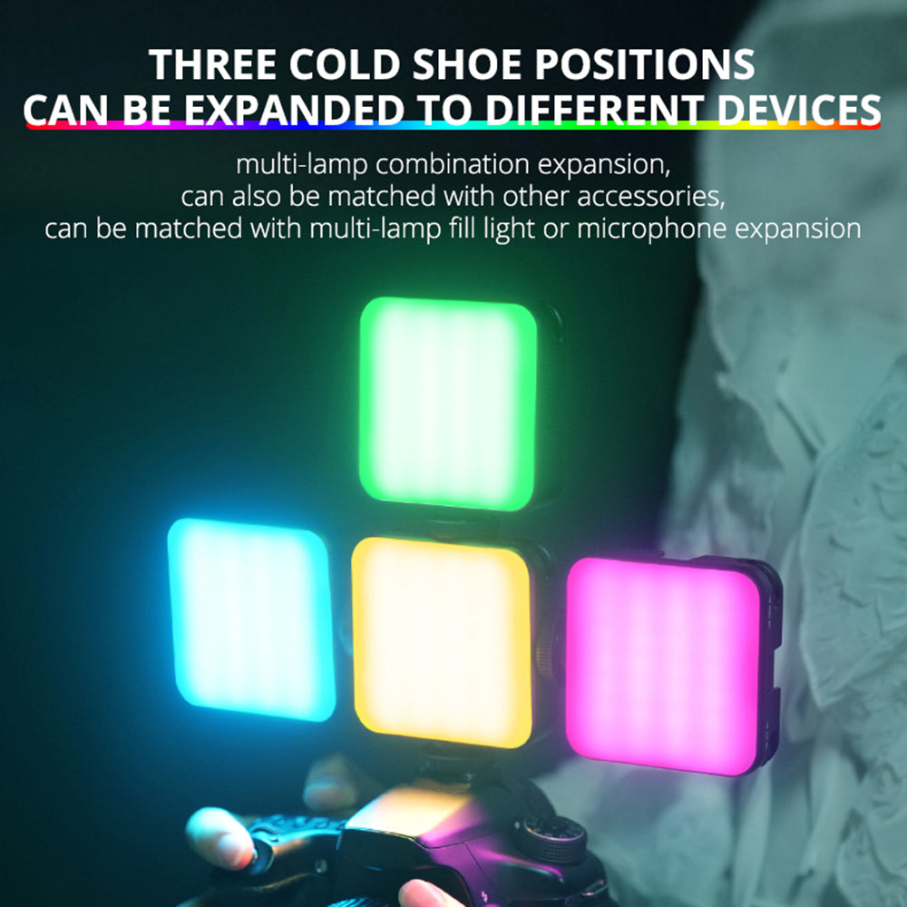 Yelangu RGB64 Portable RGB LED Camera Video Light Mini Rechargeable Photography Lighting
