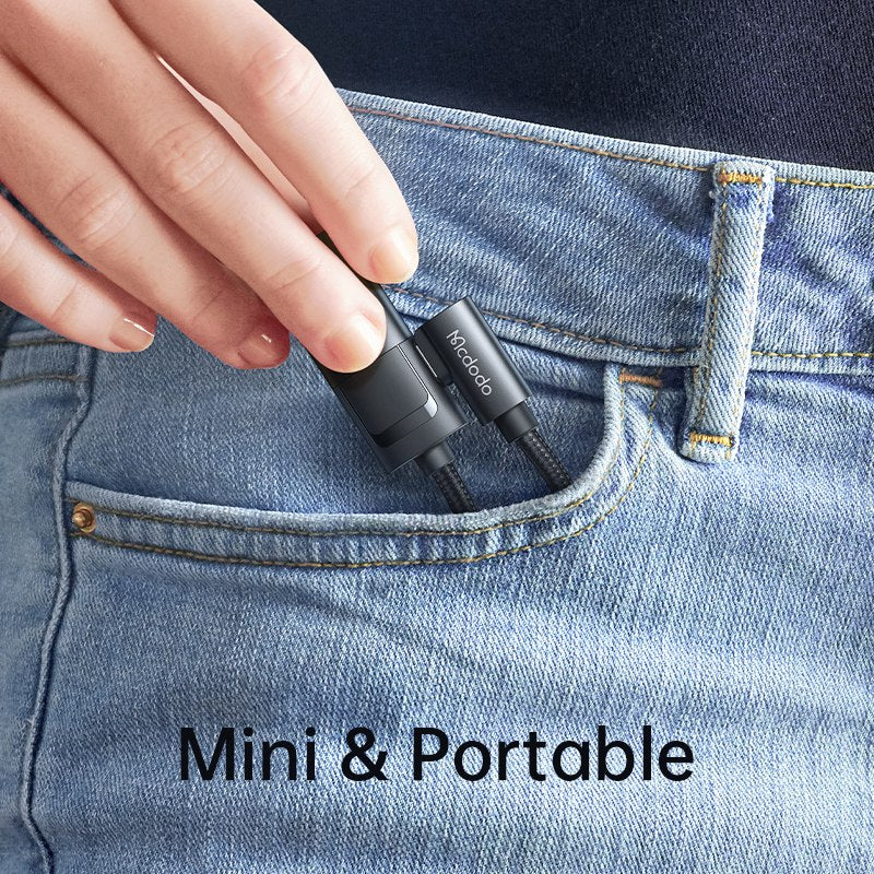 Uniqkart CA-1880 MDD Type-C Male to Type-C+3.5mm Female Headphone Audio Connector Charging Adapter Cable