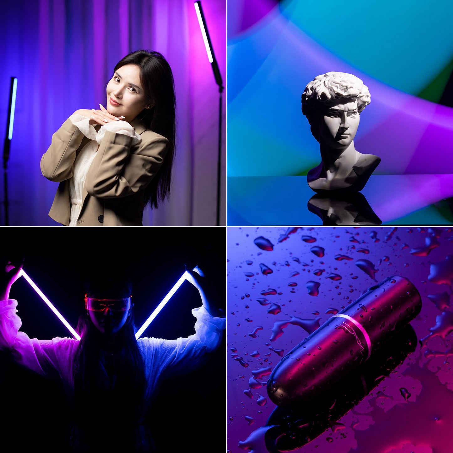 ULANZI VL119 RGB Handheld Stick Light Portable Video Light Selfie Fill Light with 1  /  4&quot; Screw Adapter for Live-Streaming