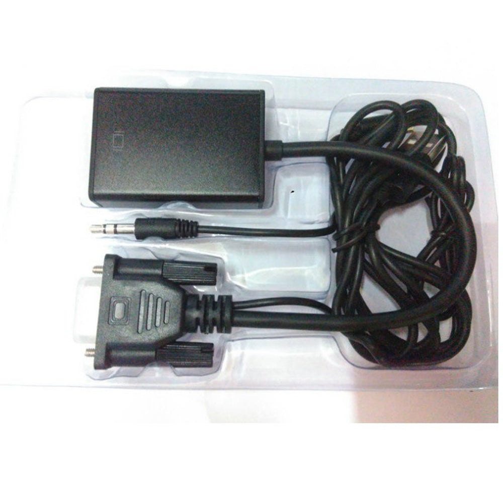 VGA to HDMI Adapter Cable VGA Male to HDMI Female Converter Computer to TV HDMI Adapter with 3.5mm Audio Connector