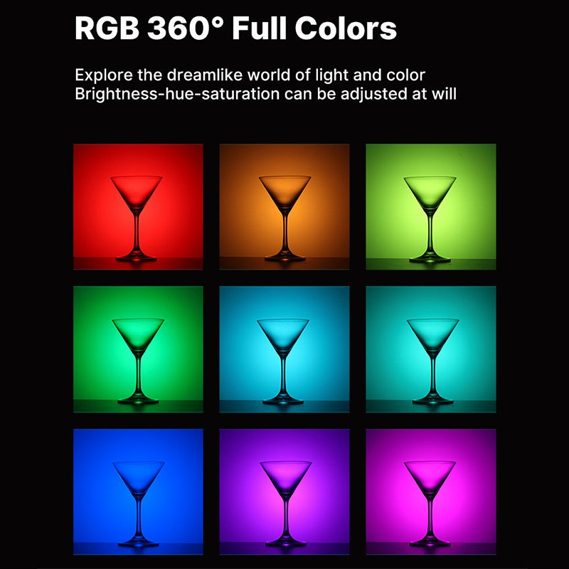 Uniqkart VL110 Portable Mini RGB Fill Light Magnetic Rechargeable Photography LED Bar Light