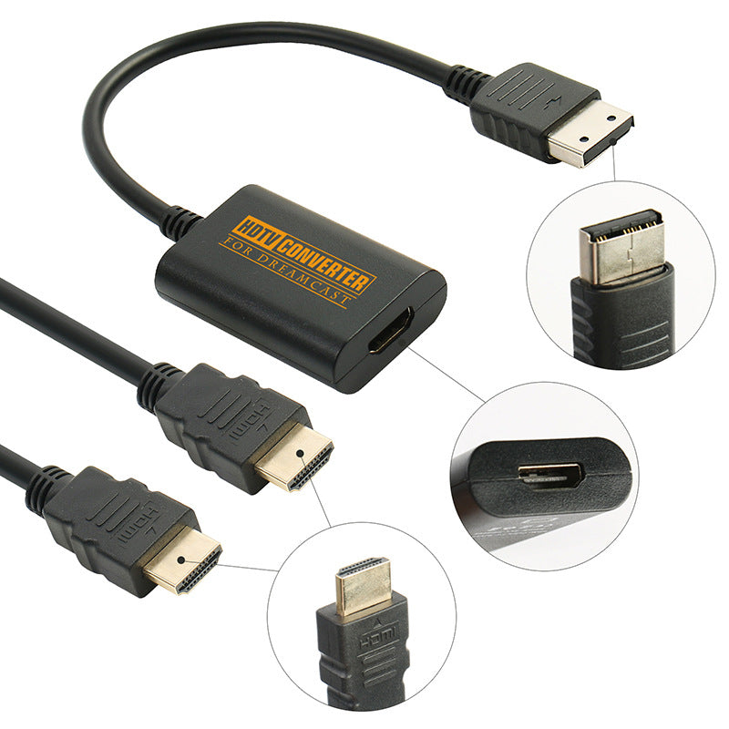 Game Console HDMI Adapter Video HD HDMI Converter with HDMI to HDMI Cable