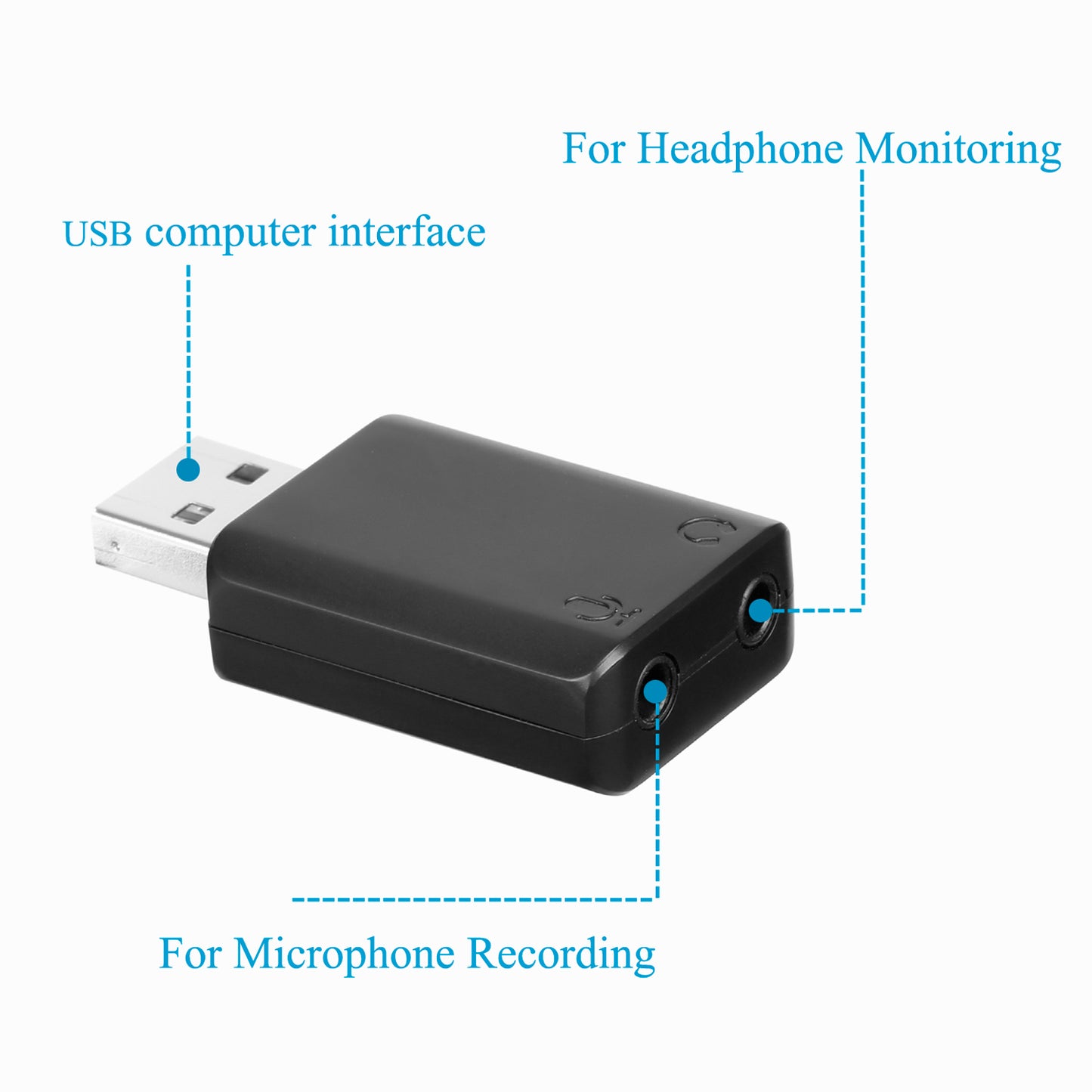 BY-EA2 USB External Sound Card PC Laptop USB to 3.5mm Headset Microphone Audio Box Adapter