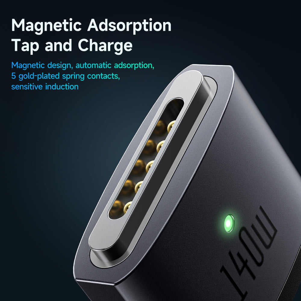 Uniqkart CA-1470 MDD 140W USB-C to Magsafe 3 Magnetic Cable 2m Fast Charging Cable with LED Indicator