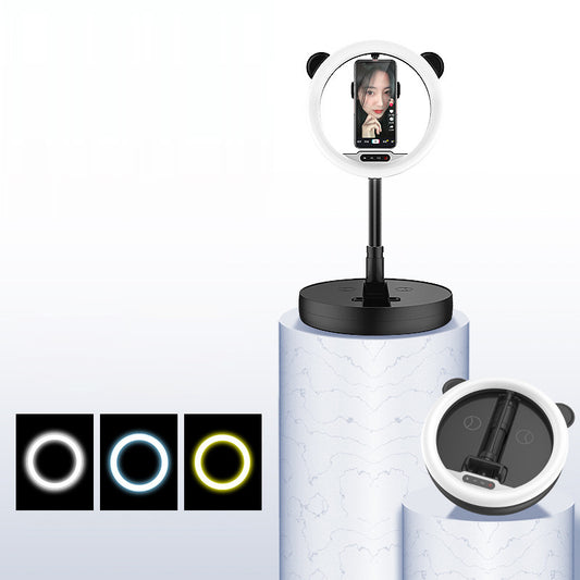 G2 Foldable LED Ring Light Tripod Stand Studio Photo Video Live Broadcast Dimmable Light - Black