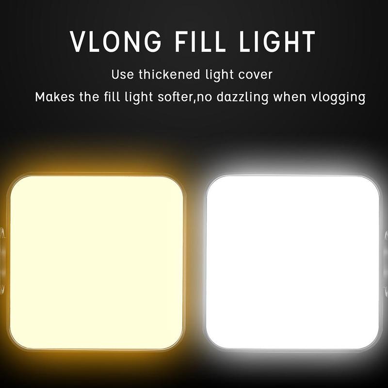 W64 Mini Bi-color LED Video Light 2500K-6500K Dimmable for Live Streaming