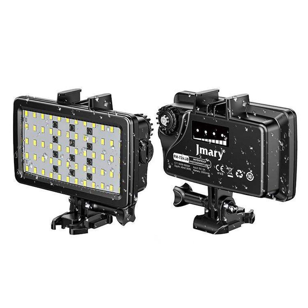 FM-72RGB IPX8 Waterproof Camera LED Fill Light Rechargeable Diving Photography RGB Video Light