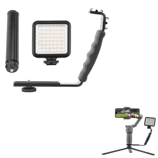 49-LED Square Fill Light + Connecting Bracket + Tripod for DJI OSMO Mobile2/3