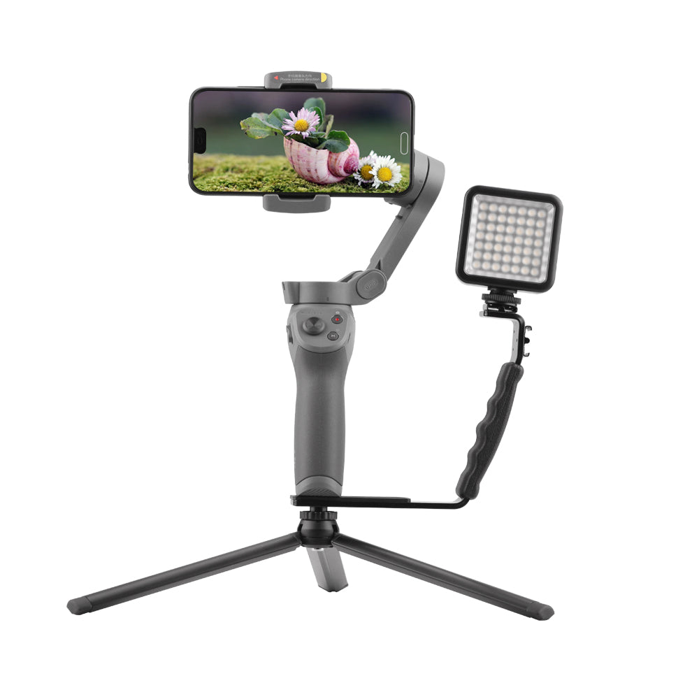 49-LED Square Fill Light + Connecting Bracket + Tripod for DJI OSMO Mobile2/3