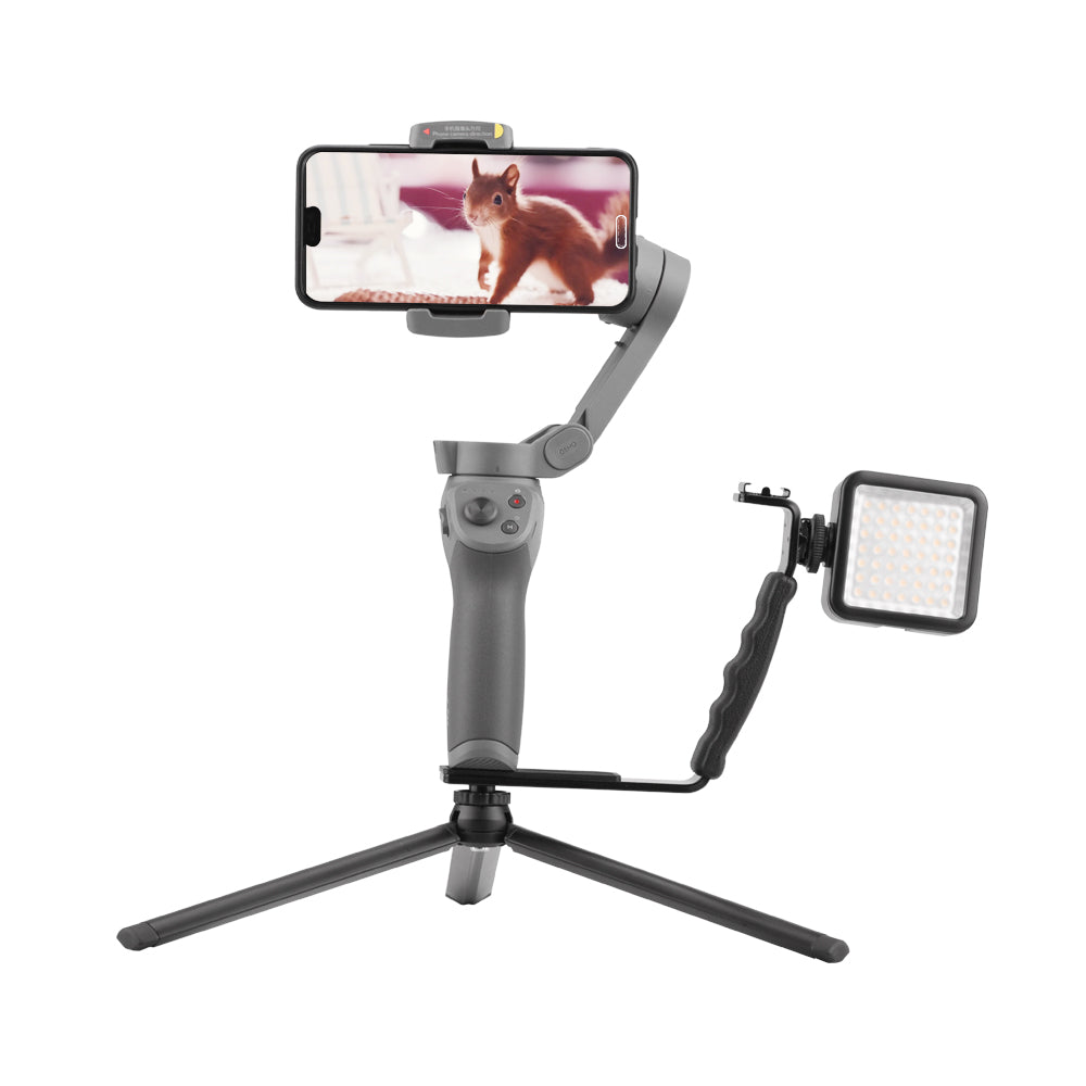 49-LED Square Fill Light + Connecting Bracket + Tripod for DJI OSMO Mobile2/3
