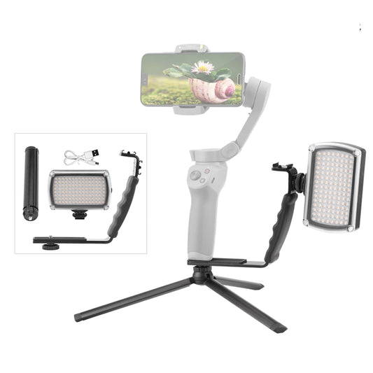120-LED Fill Light + Connecting Bracket + Tripod for DJI OSMO Mobile2/3