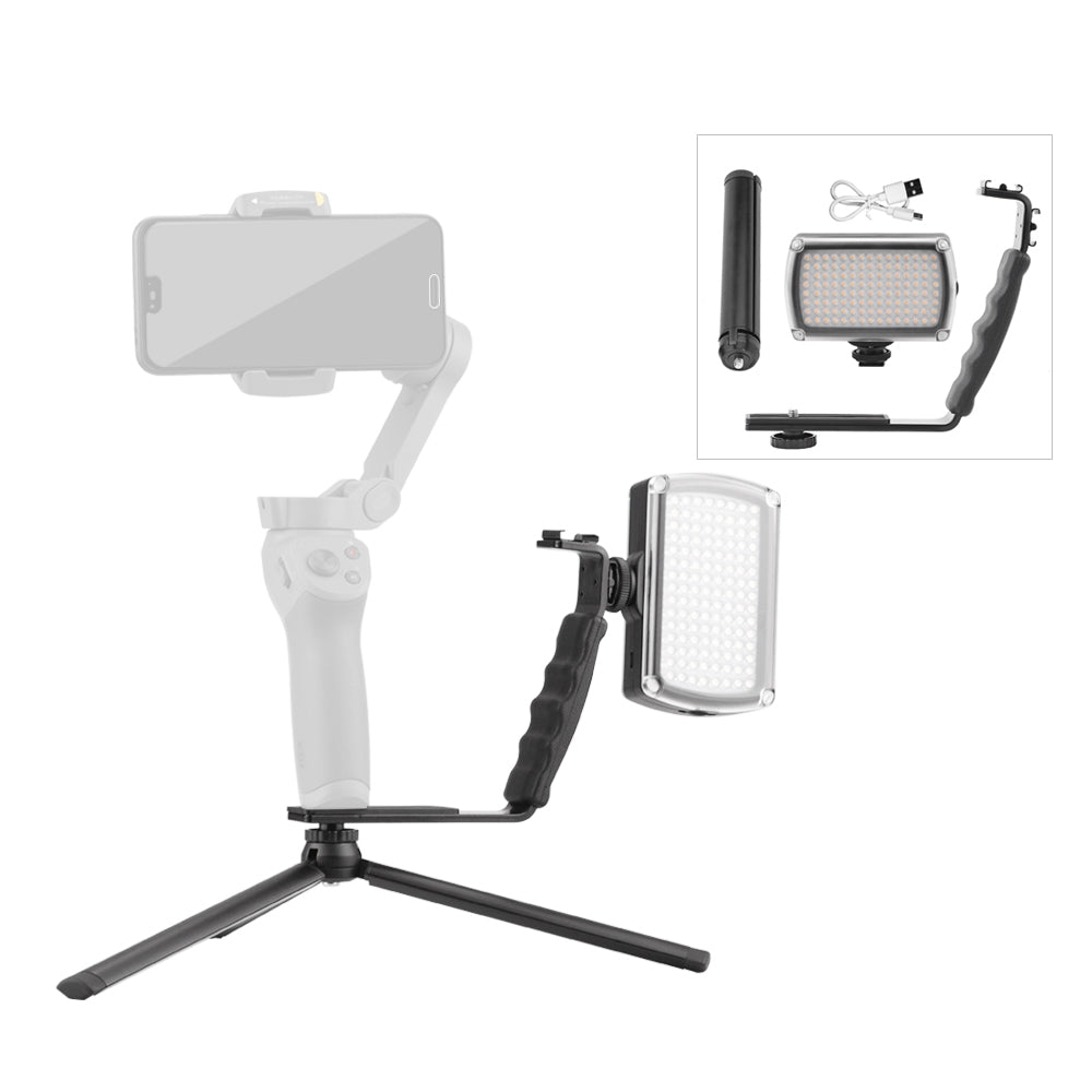 120-LED Fill Light + Connecting Bracket + Tripod for DJI OSMO Mobile2/3