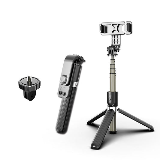 SELFIESHOW L03 Wireless Bluetooth Control Cellphone Tripod Stand Selfie Stick - Black